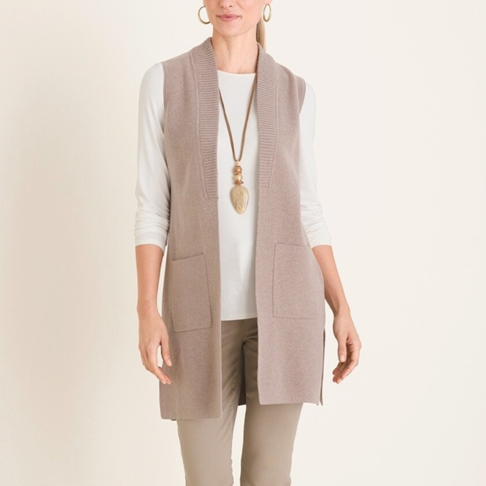 Chico’s Pocket Sweater Vest, Size 0